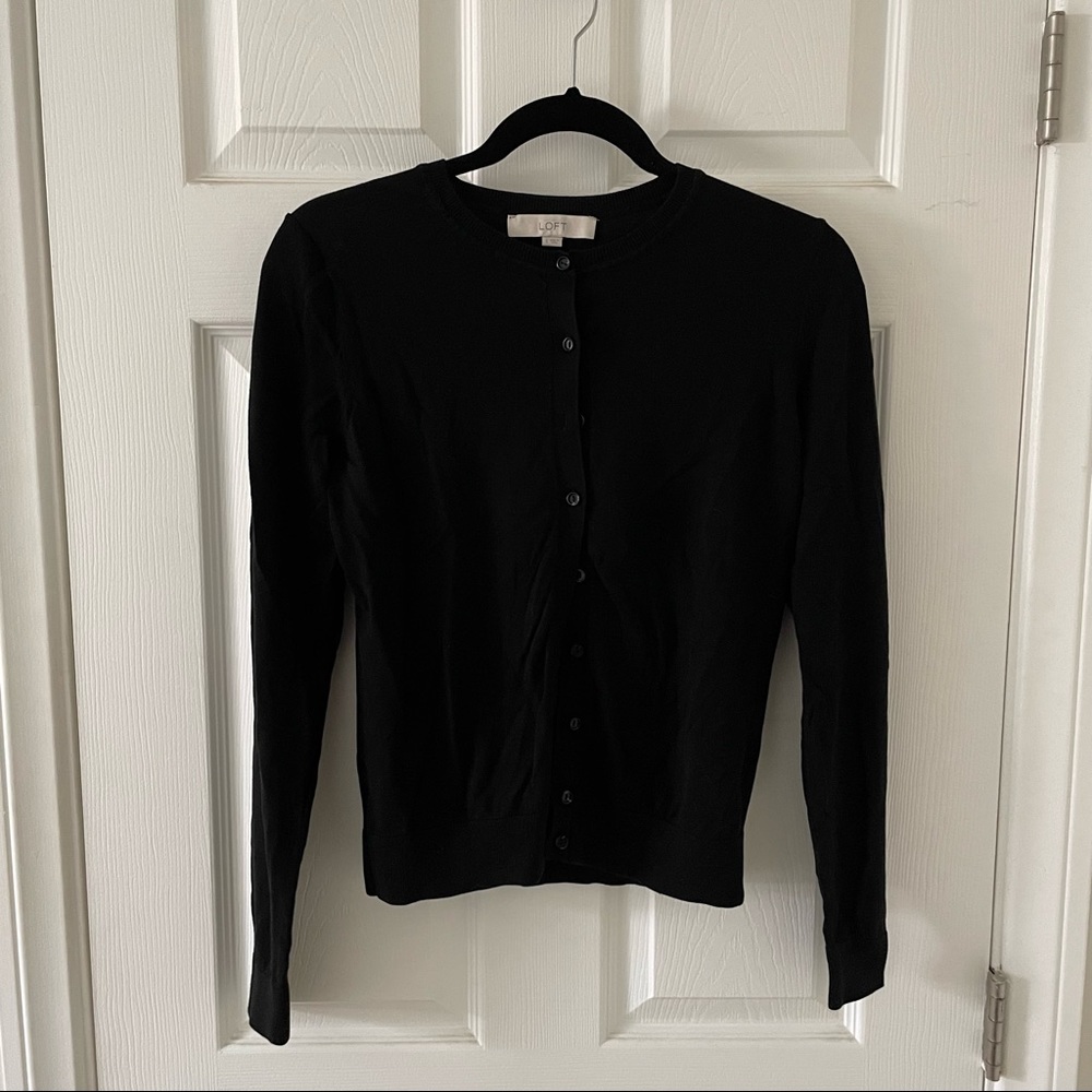 LOFT Basic Black Cardigan